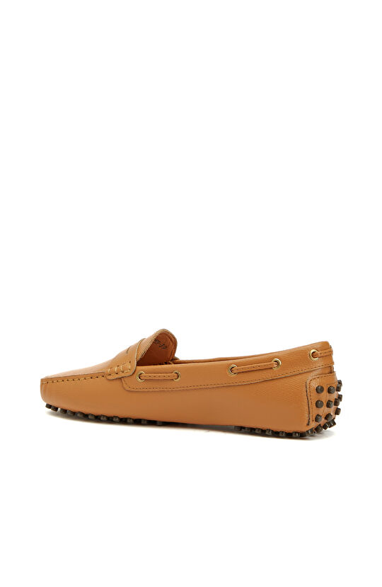 Karamel Kadın Deri Loafer