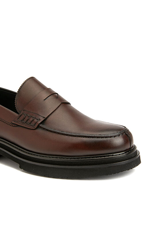 Kahverengi Erkek Deri Loafer