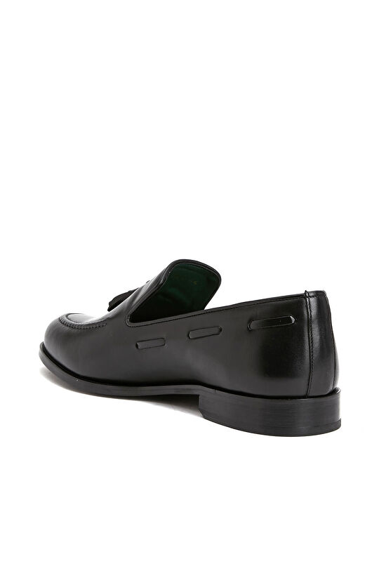 Siyah Icons Erkek Deri Loafer