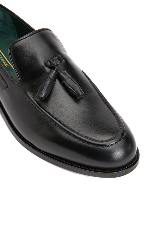 Siyah Icons Erkek Deri Loafer