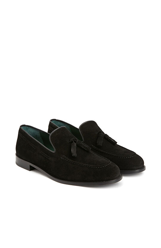 Siyah Icons Erkek Süet Loafer