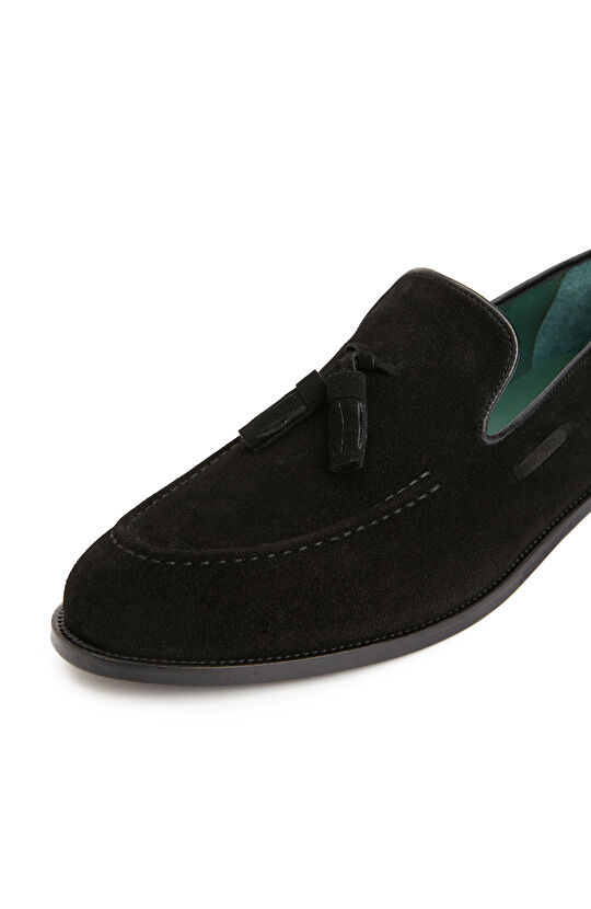 Siyah Icons Erkek Süet Loafer