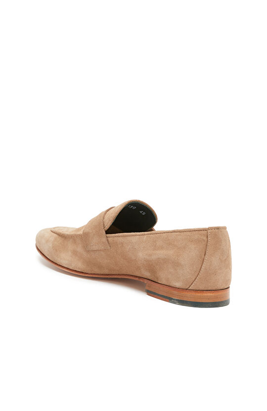 Bej Astarsız Erkek Süet Loafer