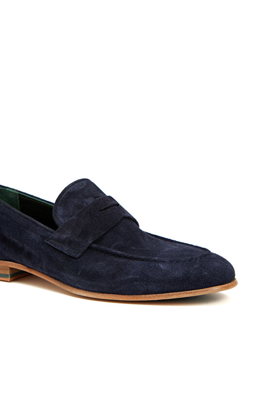 Lacivert Erkek Süet Loafer