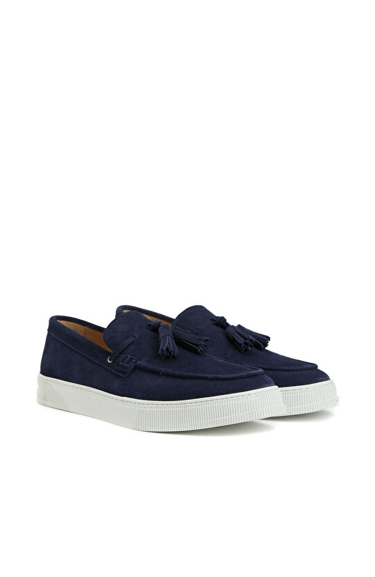 Lacivert Erkek Süet Loafer