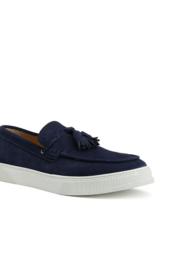 Lacivert Erkek Süet Loafer