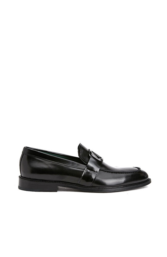 Black Men's Leather Loafer