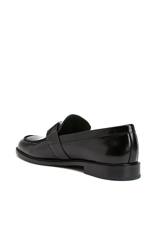 Black Men's Leather Loafer
