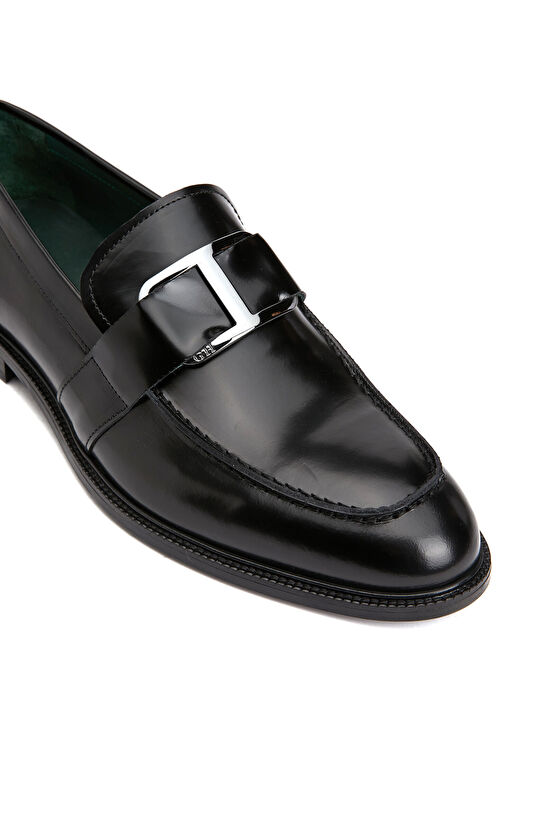 Black Men's Leather Loafer