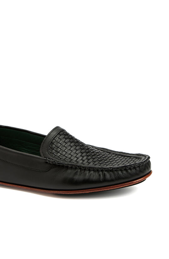 Siyah Erkek Deri Loafer