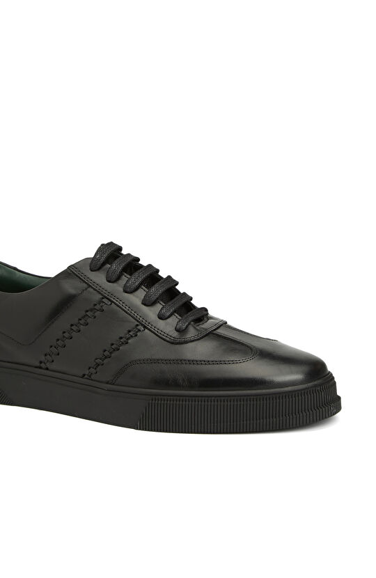 Siyah Erkek Deri Sneaker