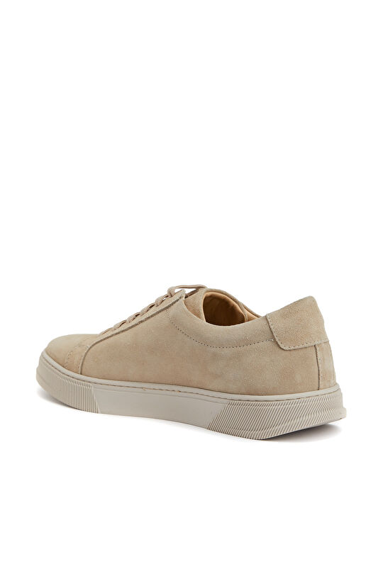 Bej Erkek Deri Sneaker