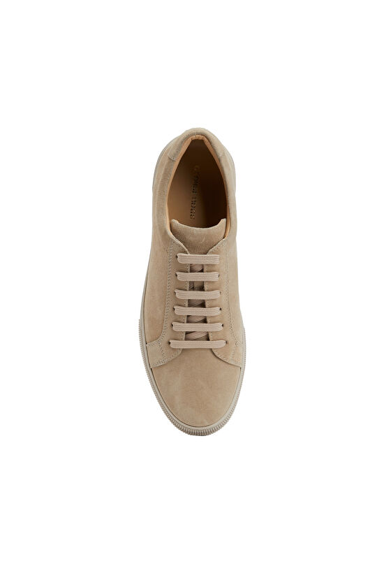 Bej Erkek Deri Sneaker