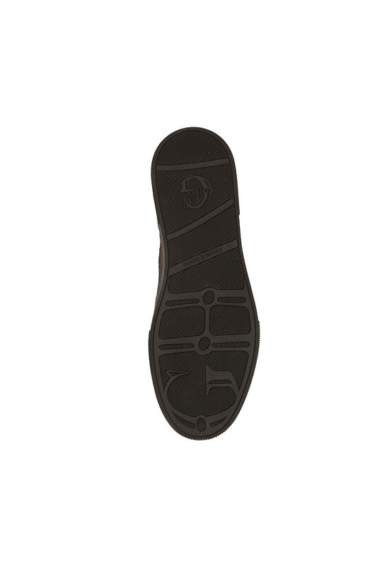 Kahverengi Örgü Deri Erkek Sneaker