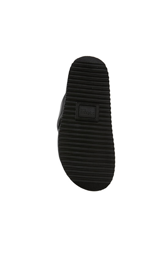 Siyah Kadın Deri Terlik