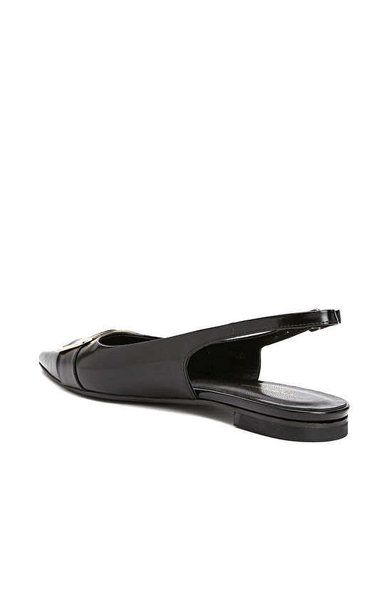 Siyah Kadın Deri Babet