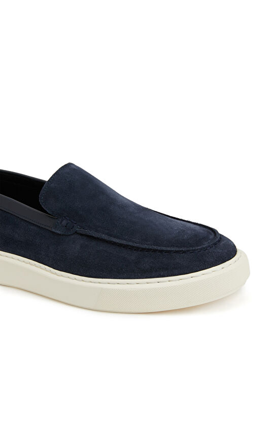 Lacivert Erkek Süet Loafer