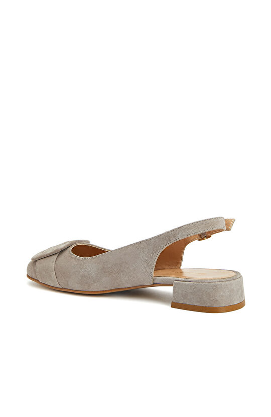 Gri Kadın Süet Babet