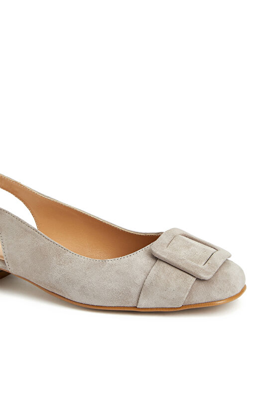 Gri Kadın Süet Babet