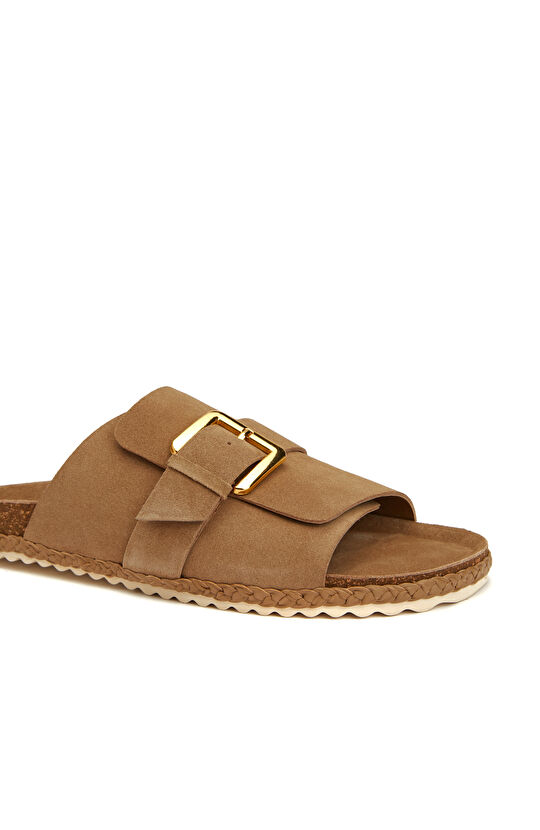 Kum Kadın Süet Terlik