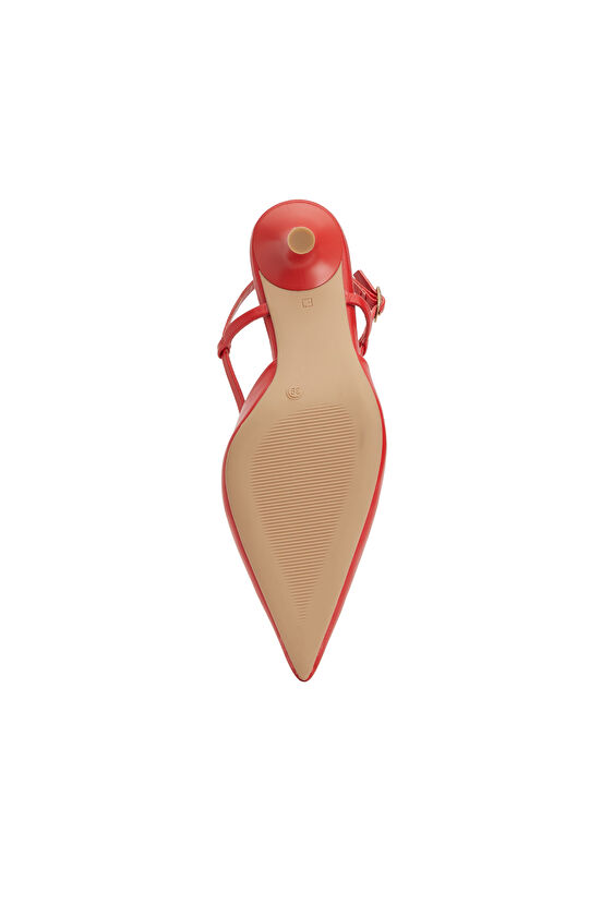 Kırmızı Deri Topuklu Ayakkabı