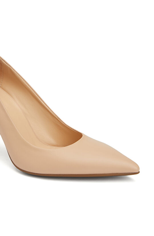 Nude Stiletto Kadın Deri Topuklu Ayakkabı