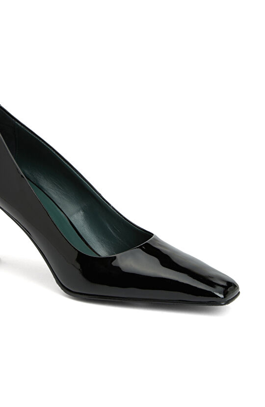 Siyah Kadın Deri Stiletto