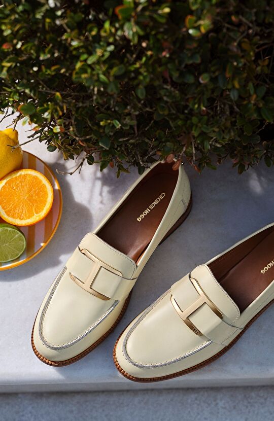 Sarı Kadın Deri Loafer