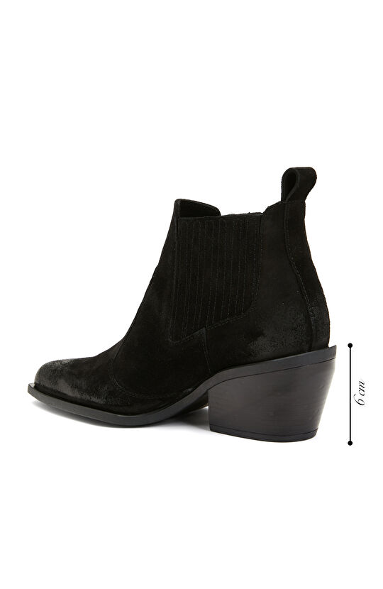 Siyah Kadın Süet Bot