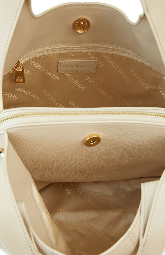 Bej İki Bölmeli Kadın Çanta