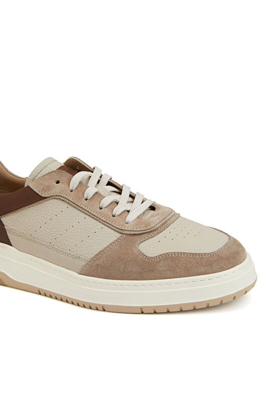 Vizon Kahverengi Erkek Deri Sneaker