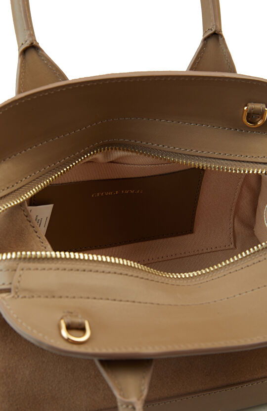 Vizon Kadın Mini Süet Deri Çanta