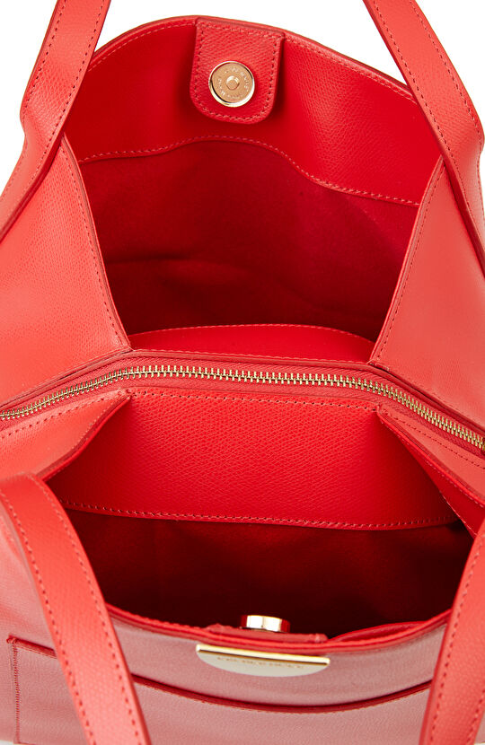 Kırmızı kadın Deri Çanta