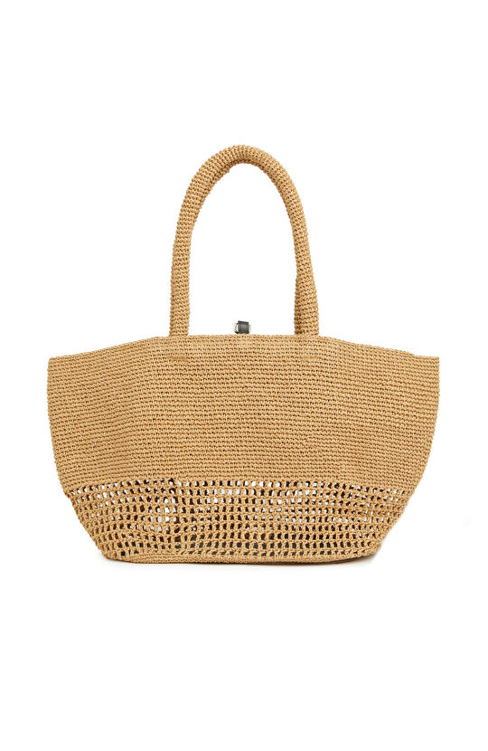 Natürel 2 Cepli Kadın Hasır Çanta