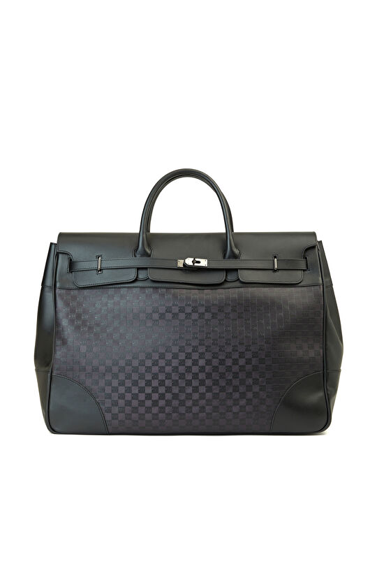 Siyah Erkek Deri Seyahat Çantası