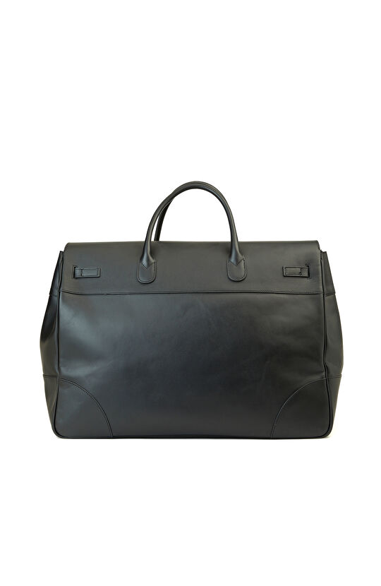 Siyah Erkek Deri Seyahat Çantası