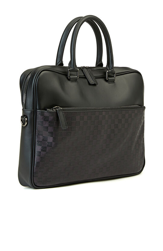 Siyah Erkek Deri Laptop Çantası