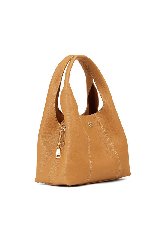 Karamel İki Bölmeli Mini Kadın Çanta