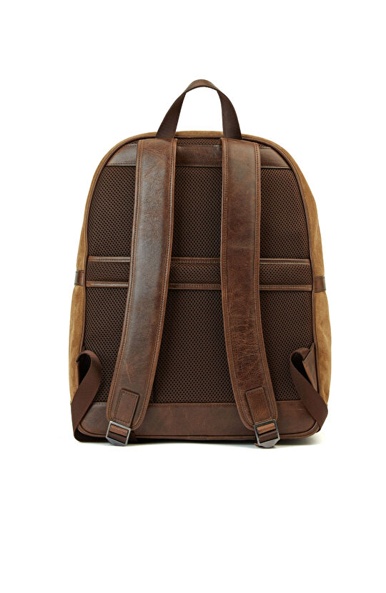 Kahverengi Taba Erkek Deri Sırt Çantası