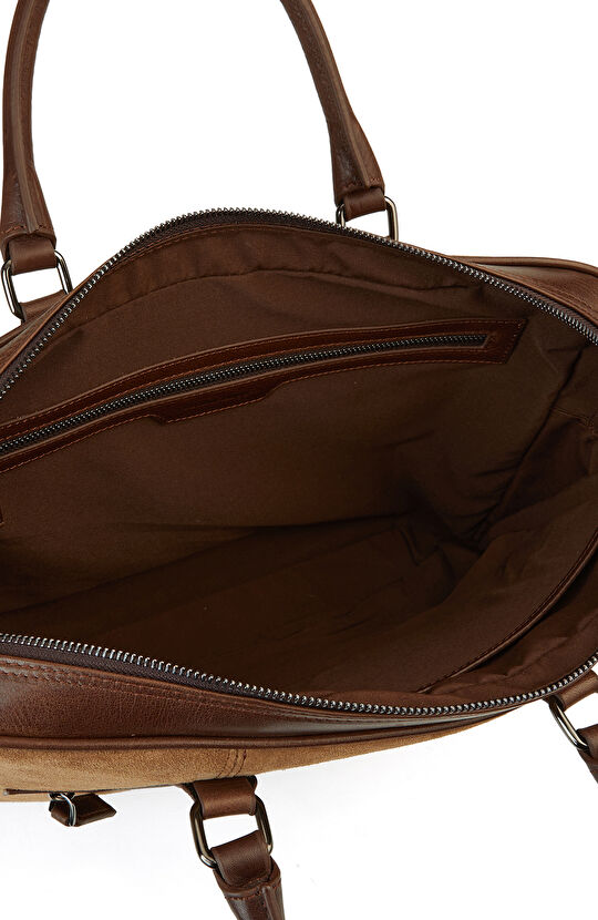 Kahverengi Taba Erkek Deri Laptop Çantası