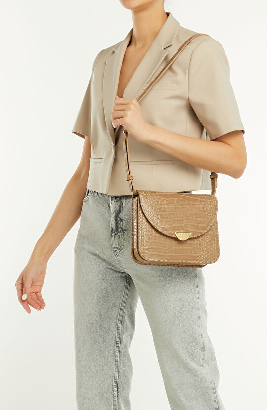 Vizon Kroko Kadın Postacı Çantası