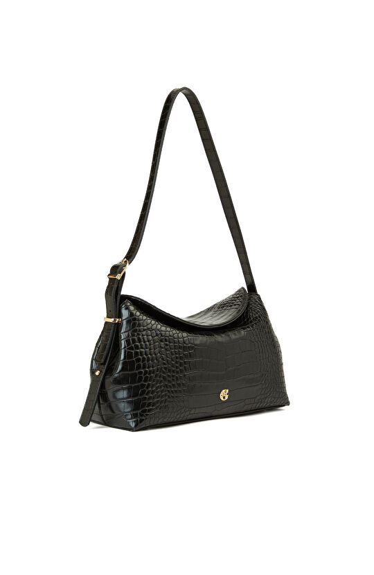 Siyah Kroko Kadın Çanta