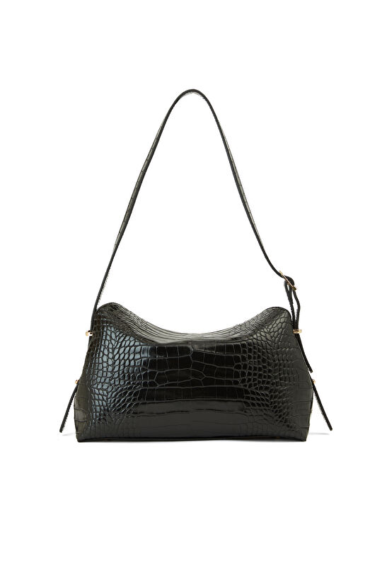 Siyah Kroko Kadın Çanta