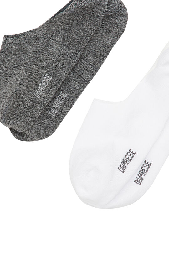 Gri Beyaz 2li Kadın Çorap