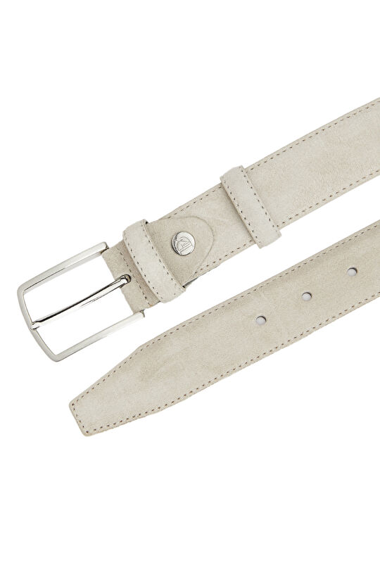 Bej Erkek Süet Kemer