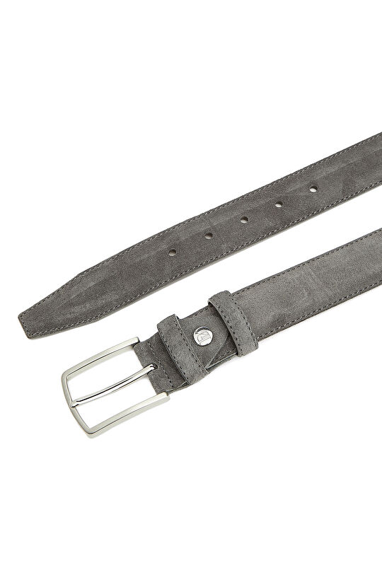 Gri Erkek Deri Kemer