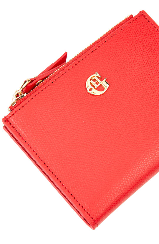 Kırmızı Kadın Deri Cüzdan