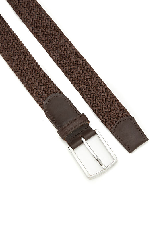 Kahverengi Örgü Erkek Kemer