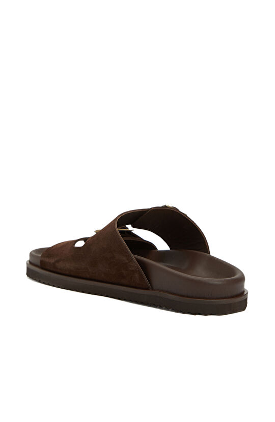 Acı Kahverengi Kadın Süet Terlik