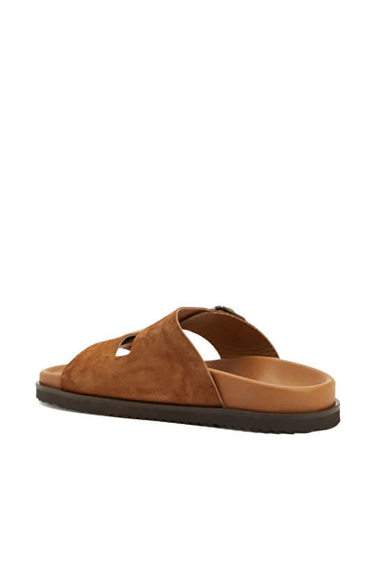 Tan Women's Suede Slippers